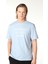 Erkek Baskılı Kısa Kollu Bisiklet Yaka Tişört Mavi 3