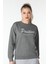 Kadın Baskılı Sweat Koyu Gri 1