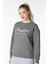 Kadın Baskılı Sweat Koyu Gri 3