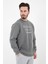 Erkek Baskılı Sweatshirt Antrasit 5