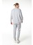 Erkek Baskılı Sweatshirt Gri Melanj 3
