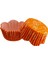 Cupcake Kalıbı Pet Kapsül Dalgalı Turuncu Yaprak Desenli Kek Kalıbı 65X38 mm (100 Adet) 1