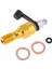 2x Alüminyum M10X1.25MM Konu Tek Bleed Nipel Banjo Bolt - Siyah + Altın (Yurt Dışından) 4