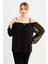 Astarlı Karmen Yaka Şifon Bluz 1