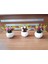 Beton Saksıda Yapay Banko Çiçeği 3 Lü Set Model 4 3