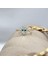 1.05 Karat Green Topaz Taşlı 0.30 Karat Pırlanta(Signty)Taşlı Vintage Tasarım 925 Ayar Gümüş Yüzük 7