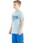 Açık Mavi Yazı Baskılı O Yaka Standart Kalıp Erkek Çocuk T-Shirt - 11100 5