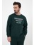 Erkek Baskılı Sweatshirt Yeşil 1
