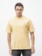 Erkek Sarı Basic Düz Rahat Kalıp Relax T-Shirt - 12185628 1