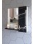 Aynalı Raflı Banyo Dolabı 60 cm Mdf Sonata Siyah-Beyaz 4