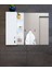 Aynalı Raflı Banyo Dolabı Mdf 80 cm Üst Modül Mat Beyaz 2
