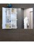 Aynalı Raflı Banyo Dolabı Mdf 80 cm Üst Modül Mat Beyaz 4