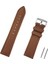 20MM Açık Kahverengi Taba Dikişli Floter Deri Saat Kordonu Kayış 1