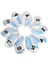 Sayı Nakış Golf Demir Headcover White ile 10 Adet (Yurt Dışından) 1