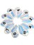 Sayı Nakış Golf Demir Headcover White ile 10 Adet (Yurt Dışından) 2