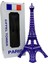 Metal Paris Eyfel Kulesi Mor Kristal Taşlı 25CM 1