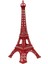 Metal Paris Eyfel Kulesi Kırmızı Kristal Taşlı 25CM 4
