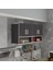 Kenzlife hazır mutfak vesper gri 060*120*22 mutfak banyo dolabı kapaklı raflı 1