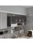 Kenzlife hazır mutfak konsta gri 060*150*32 mutfak banyo dolabı kapaklı raflı 1
