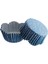 Cupcake Kalıbı Pet Kapsül Kar Desenli Mavi Dalgalı Kek Kalıbı 65X38 mm (100 Adet) 1