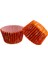 Cupcake Kalıbı Pet Kapsül Kek Kalıbı 48X34 mm (100 Adet) Turuncu Yaprak Desenli 1