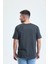 Koyu Gri Renk Loose Fit T-Shirt 3