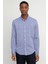 Slim Fit Uzun Kol Keten Premium Seri Düğmeli Yaka Spor Gömlek 1