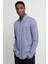 Slim Fit Uzun Kol Keten Premium Seri Düğmeli Yaka Spor Gömlek 2