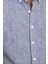 Slim Fit Uzun Kol Keten Premium Seri Düğmeli Yaka Spor Gömlek 5