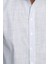 Slim Fit Uzun Kol Çizgili Yaka İçi Biyeli Ketenli Erkek Gömlek 5