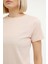 Kadın Basic T-Shirt C Neck CT122 3fx Açık Somon 23S43CT122 2