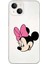 Apple iPhone 13 Uyumlu Kapak Minnie Mouse Tasarımlı Şeffaf Silikon Kılıf 1