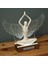Işıklı Kişiselleştirilebilir Pleksi Melek Kanatlı Yoga Yapan Kadın Biblo Gece Lambası Dekoratif Obje 3