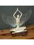 Işıklı Kişiselleştirilebilir Pleksi Melek Kanatlı Yoga Yapan Kadın Biblo Gece Lambası Dekoratif Obje 4