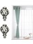 2x Perde Çubuk Finials Pencere Tedavisi Ofis Banyo Odası Için Değiştirme Gümüş Hollow Out (Yurt Dışından) 4