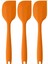 Bybirgül Yanmaz Yapışmaz Silikon Yassı Spatula ,hamur Sıyırıcı 3lü Set Turuncu 4