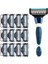 Shave J8 Kartuşlu Tıraş Makinesi + 12 Adet Kartuş Jilet -5 Bıçaklı 6