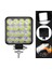 16 LED Kare Lamba Off Road Traktör Tekne (110 x 110 Mm) 1