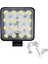 16 LED Kare Lamba Off Road Traktör Tekne (110 x 110 Mm) 2