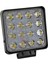 16 LED Kare Lamba Off Road Traktör Tekne (110 x 110 Mm) 3
