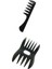 2 Adet Yağ Kafası Geniş Diş Tarak Saç Kesme Ev Salon Taşınabilir Multitool (Yurt Dışından) 1