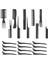 10PCS Pro Salon Saç Stil Kuaförlük Berber Fırça Taraklar Seti +12 Klipler (Yurt Dışından) 1