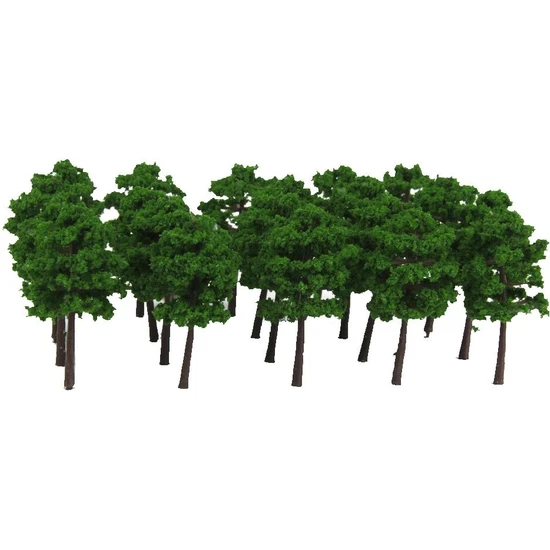 Bunblic Plastik Model Ağaçlar Tren Demiryolu Manzarası 1: 250 40  Adet Koyu Yeşil 5cm (Yurt Dışından)