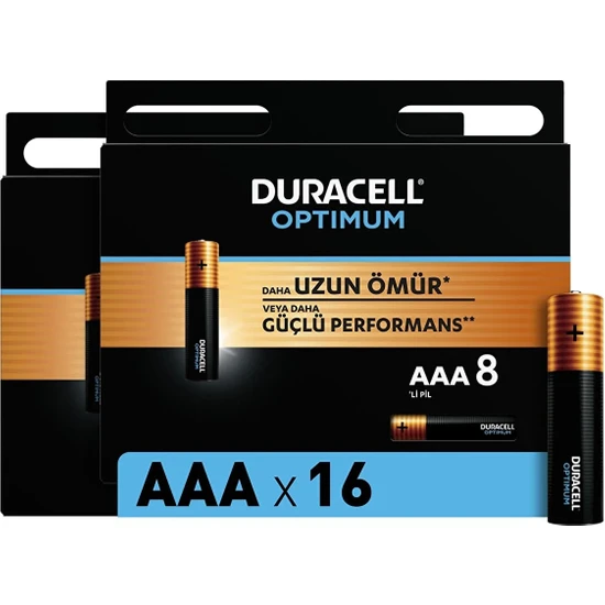 Duracell Optimum Aaa Alkalin Pil, 1,5 V LR03 MN2400, 16’li Paket