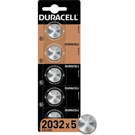 Duracell CR2032 / Dl 2032 Düğme Pil 5 Adet SB-DRCL20325AD