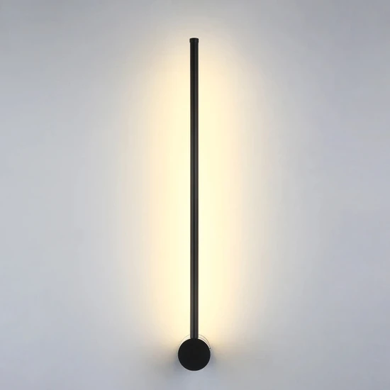 Goeco Modern LED Duvar Aplik, Kapalı Siyah Minimalist Uzun Aplik, 7W 3500K Sıcak Beyaz Işık Aplik (Yurt Dışından)