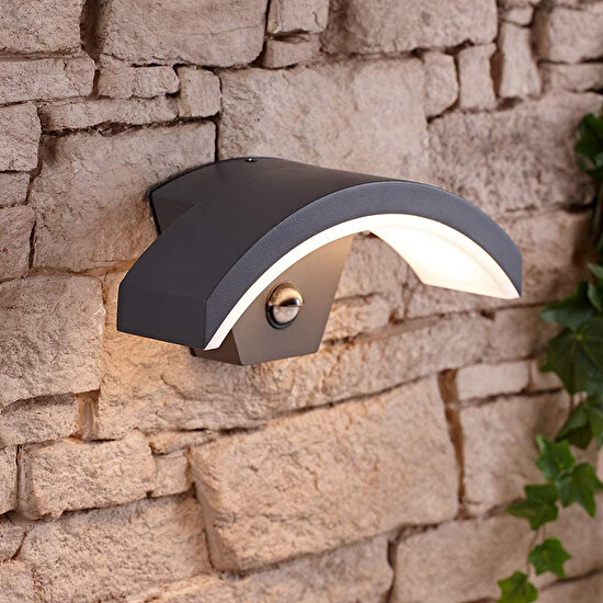 Goeco Dış Mekan LED Duvar Lambası Pır Hareket Sensörü Su Geçirmez Duvar Işığı Bahçe Sundurma Avlu Koridor 24W 220V Alüminyum Lamba Gövdesi (Yurt Dışından)