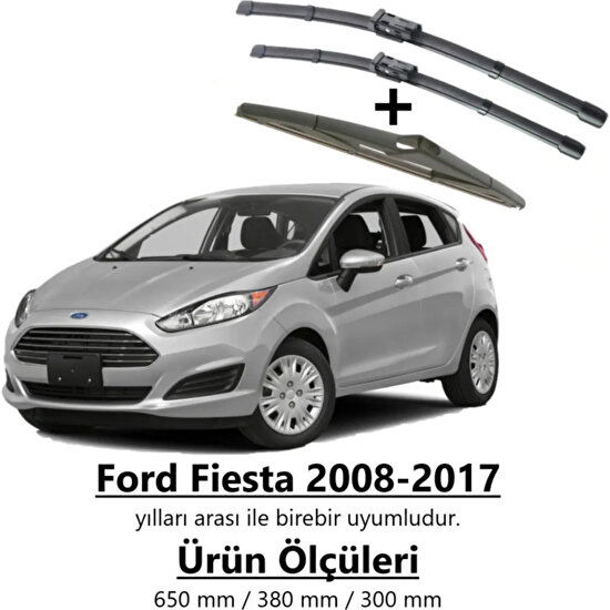 Inwells Ford Fiesta Ön+Arka Muz Silecek Takımı (2008-2017)