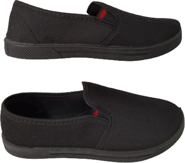 Emek Unisex Siyah Keten Ayakkabı görsel 2