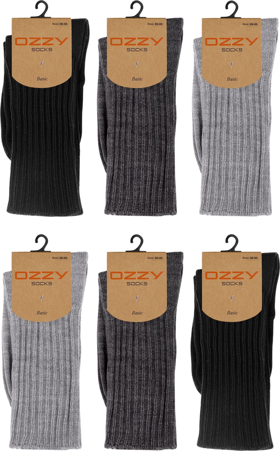 Ozzy Socks 6'lı Kadın Düz Uyku Çorabı Soft Touch Akrilik Malzeme Dinlendirici Etkili